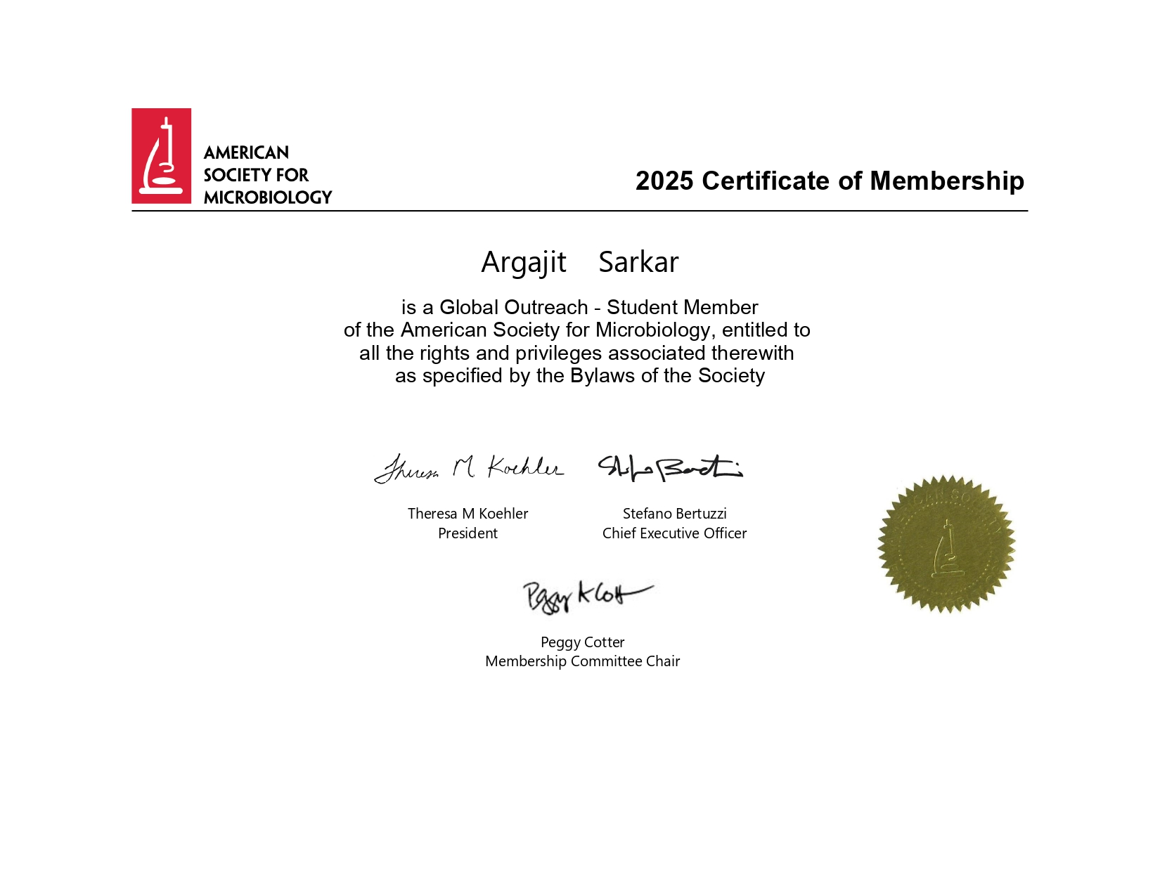 American Society for Microbiology Membership